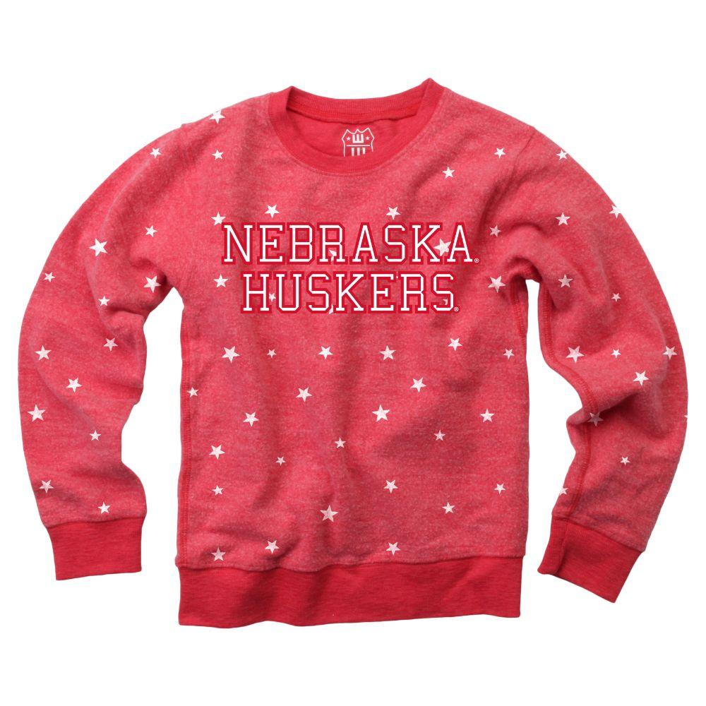  Nebraska Kids Reverse Fleece Crew Sweatshirt