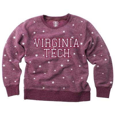 Virginia Tech Kids Reverse Fleece Crew Sweatshirt