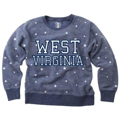 WVU Kids Reverse Fleece Crew Sweatshirt