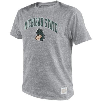 Michigan State Vault Arch Over Sparty Mock Twist Tee