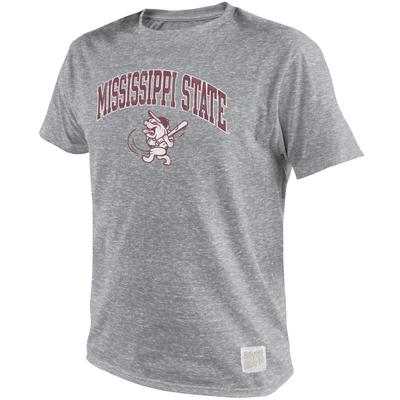 Mississippi State Vault Arch Over Swinging Bully Mock Twist Tee