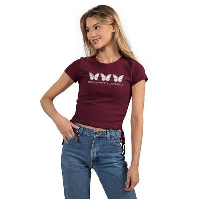 Mississippi State Chicka-D Butterfly Serif Side Cinch Top