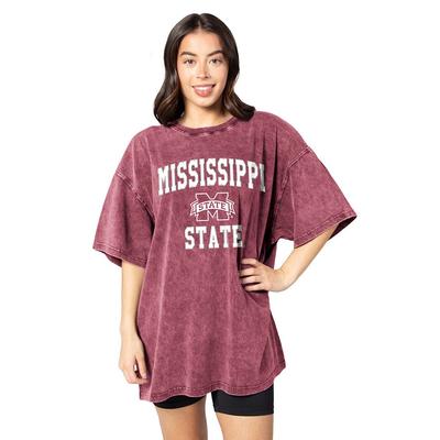 Mississippi State Chicka-D Throwback College Band Tee MERLOT