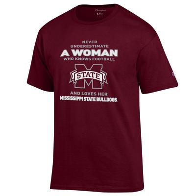 Mississippi State Champion Women's Knows And Loves Football Tee