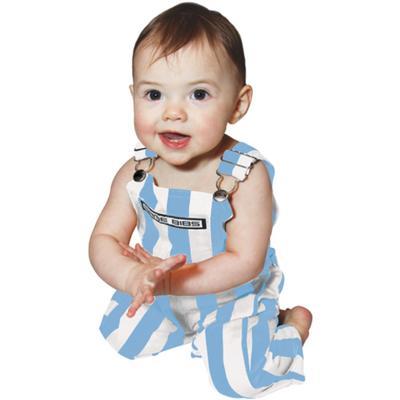 Light Blue and White Striped Infant Game Bibs