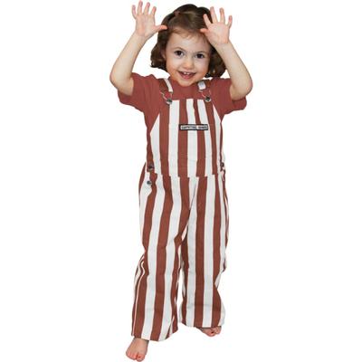 Maroon and White Striped Toddler Game Bibs