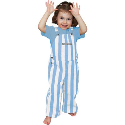 Light Blue and White Striped Toddler Game Bibs