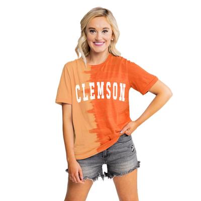 Clemson Gameday Couture Find Your Groove Spilt Dyed Tee