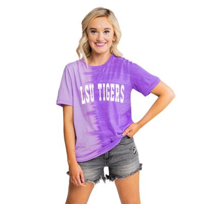 LSU Gameday Couture Find Your Groove Spilt Dyed Tee