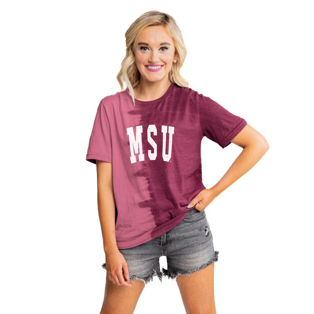  Mississippi State Gameday Couture Find Your Groove Spilt Dyed Tee
