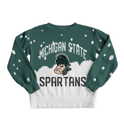Michigan State Gameday Couture Vault YOUTH Twice as Nice Faded Pullover