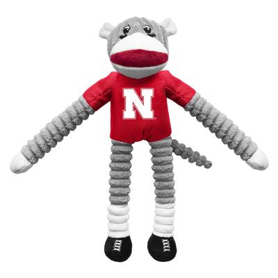 Nebraska Sock Monkey Pet Toy