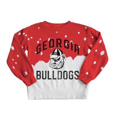 Georgia Gameday Couture YOUTH Twice as Nice Faded Pullover