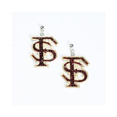 Florida State Rhinestone FS Earrings