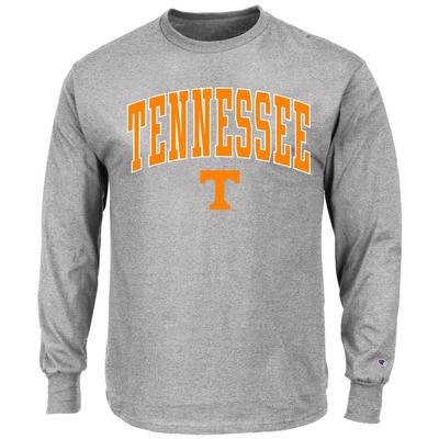 Tennessee Big & Tall Champion Arch Over Logo Long Sleeve Tee OXFORD