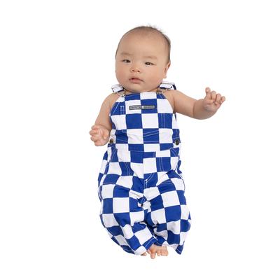 Blue And White Checkerboard Infant Game Bibs