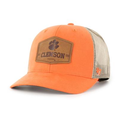 Clemson 47 Brand Raw Hide Canvas Trucker Hat