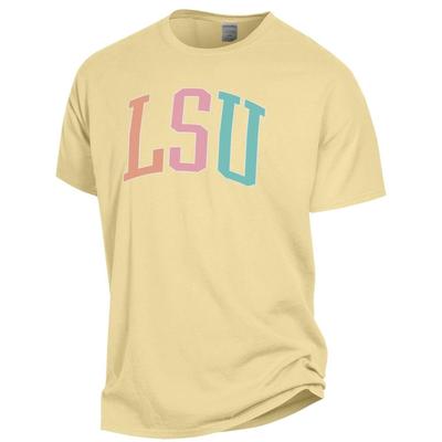 LSU Comfort Wash Colorful Arch Short Sleeve Tee