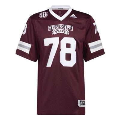 Mississippi State Adidas Premier Home Football Jersey