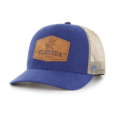 Florida Vault 47 Brand Raw Hide Leather Patch Adjustable Hat