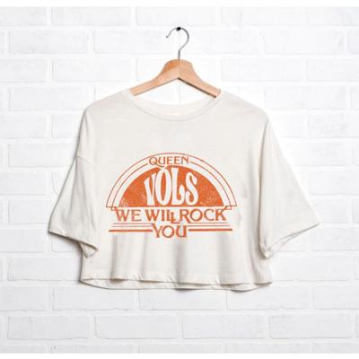 Tennessee LivyLu Queen We Will Rock You Vols Cropped Tee