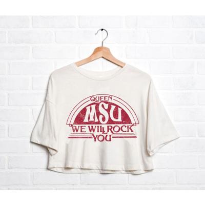 Mississippi State LivyLu Queen We Will Rock You MSU Cropped Tee
