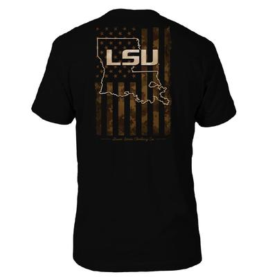 LSU Great State Clothing US Camo Flag Tee