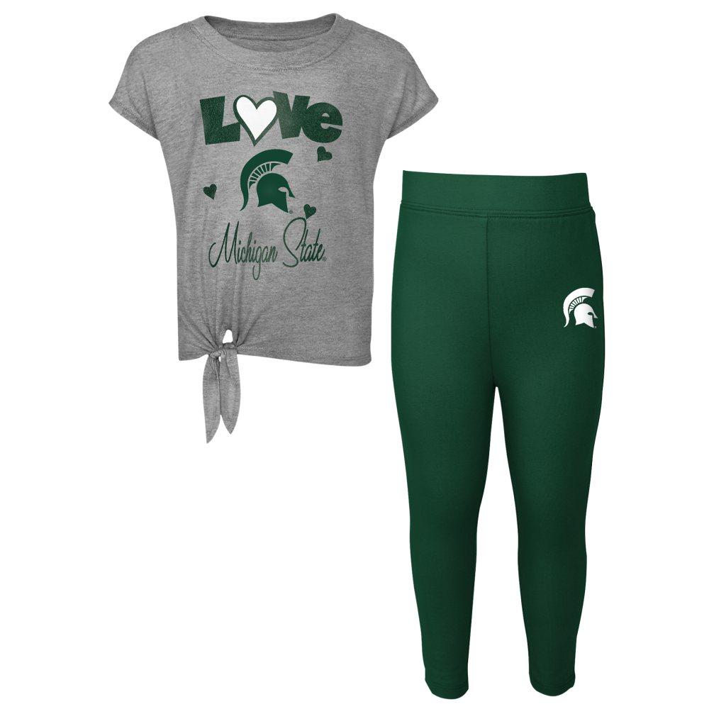  Michigan State Infant Forever Love Tee And Legging Set