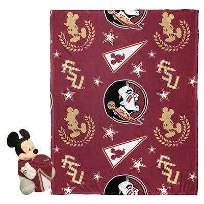 Florida State Mickey Mouse Plush & Throw Blanket Bundle