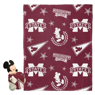 Mississippi State Mickey Mouse Plush & Throw Blanket Bundle
