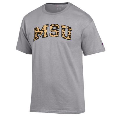 Mississippi State Champion Leopard Print Arch Tee
