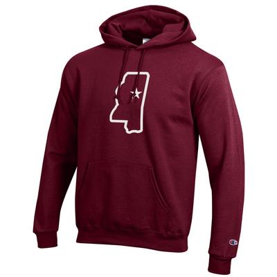 Mississippi State Champion State Outline Logo Hoodie