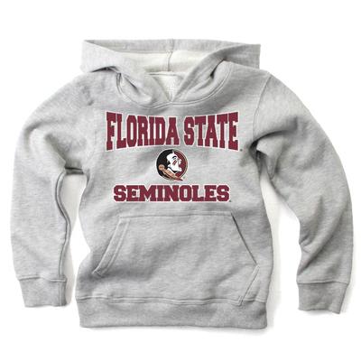 Florida State YOUTH Stacked Logo Hoodie HEATHER_GREY