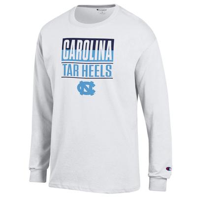 UNC Champion Split Stack Long Sleeve Tee