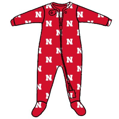 Nebraska Infant Zip Pajamas