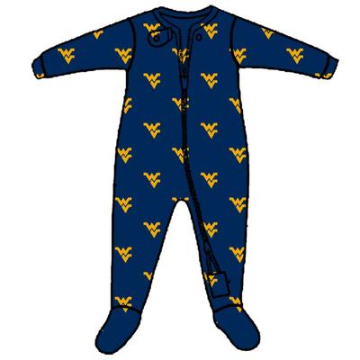 West Virginia Infant Zip Pajamas