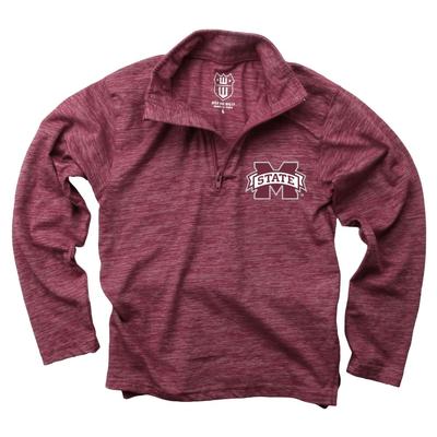 Mississippi State Toddler Cloudy Yarn 1/4 Zip