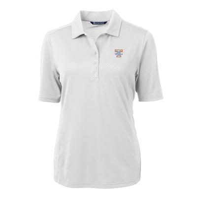 Tennessee Cutter & Buck Lady Vols Virtue Eco Pique Polo WHITE