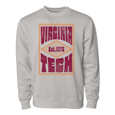 Virginia Tech Uscape Women's Poster Pigment Dyed Crew Sweatshirt