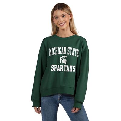 Michigan State Chicka-D Old School Throwback Crew GREEN