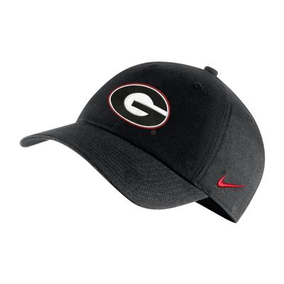 Georgia Nike H86 Logo Campus Adjustable Cap BLACK