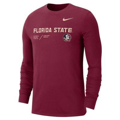 Florida State Nike Drifit Cotton Team Long Sleeve Team