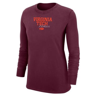 Virginia Tech Nike Women's Cotton Crew Tee