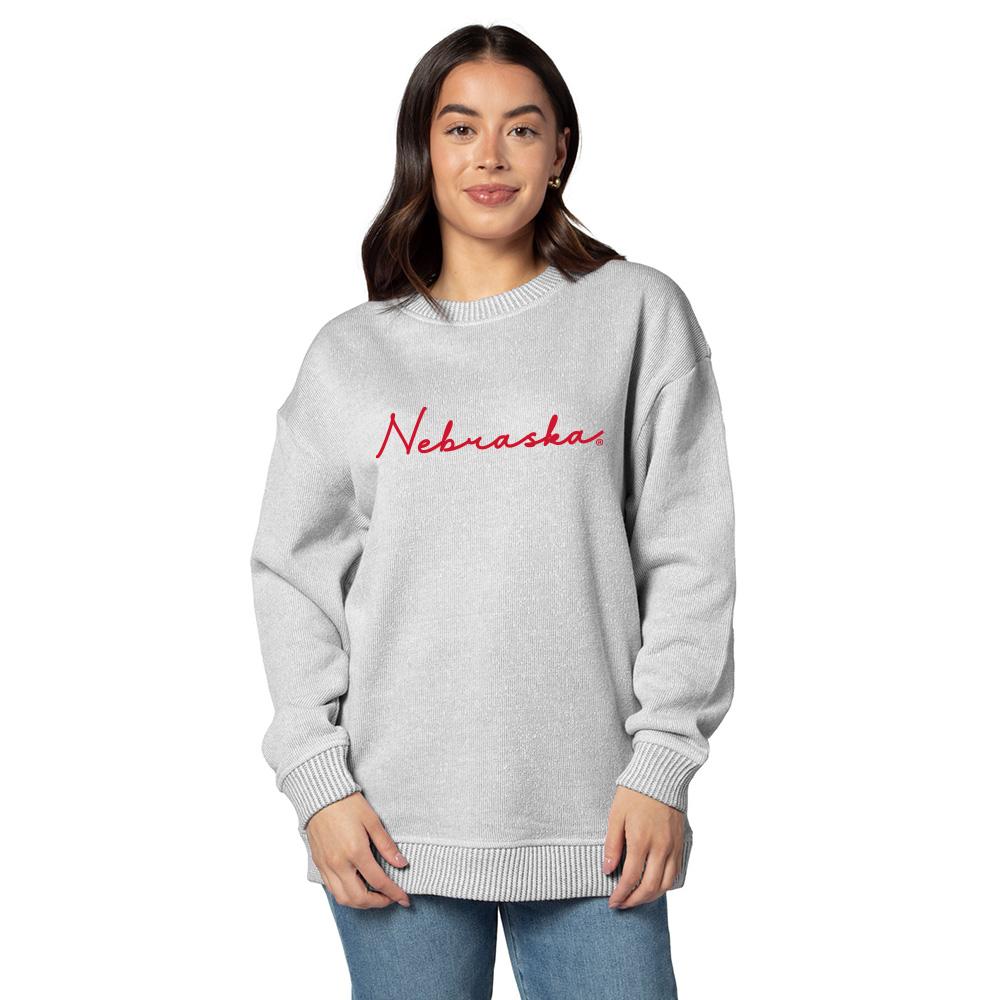  Nebraska University Girl Warm Up Crew Sweatshirt