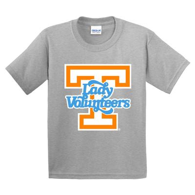 Tennessee YOUTH Lady Vols Giant Logo Tee HEATHER_GREY
