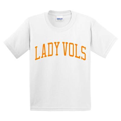 Tennessee YOUTH Lady Vols Basic Arch Tee WHITE