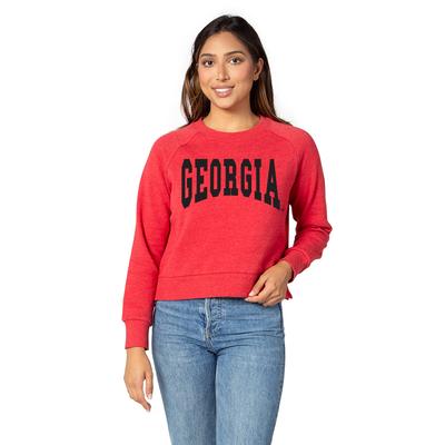 Georgia University Girl Boxy Raglan Sweatshirt