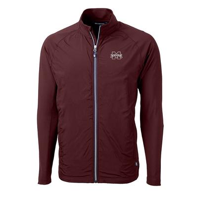 Mississippi State Cutter & Buck Eco Knit Hybrid Full Zip Jacket