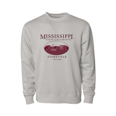 Mississippi State Uscape Vintage Oval Pigment Dyed Crew