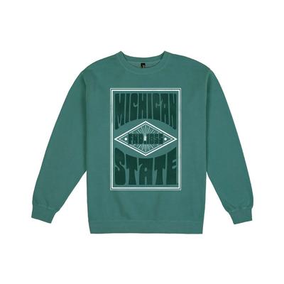 Michigan State Uscape Poster Pigment Dyed Crew